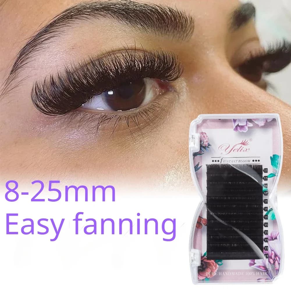 ขนตาต่อแบบแยกง่าย (Easy Fanning) ขนาด 0.07mm ความยาว 8-25mm