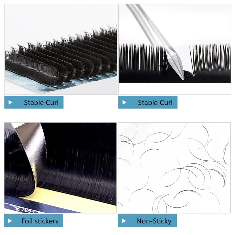 ขนตาต่อปลายแยกทรงวงรีแบน 0.15mm 0.20mm