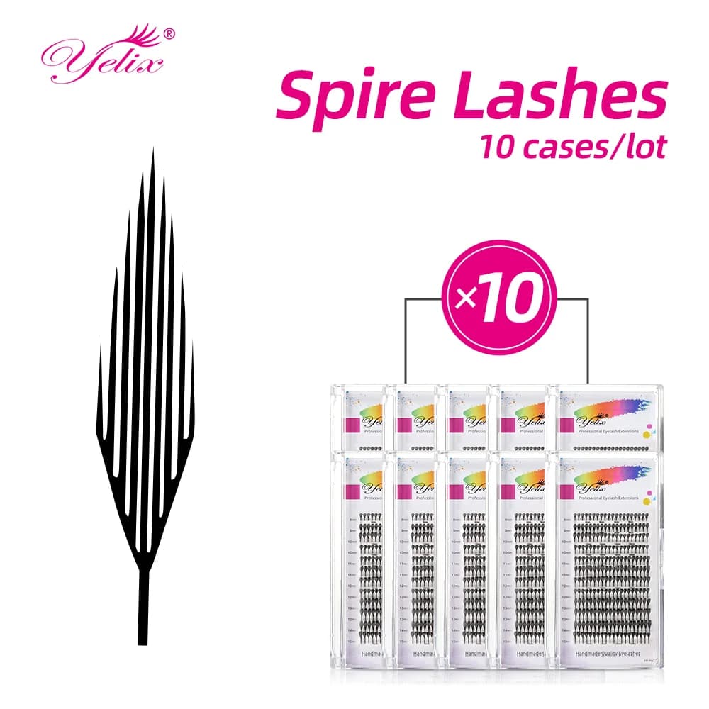 ขนตาต่อรายเส้น รูปทรง Spire นุ่ม เป็นธรรมชาติ 10 กล่อง