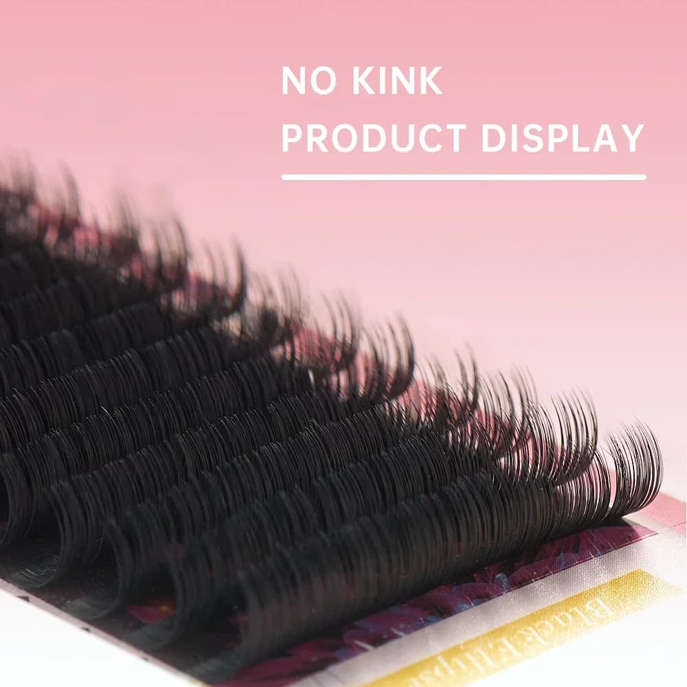 ขนตาต่อปลายแตกแบนทรงรี (Ellipse Flat Split Tip) ขนาด 6-19mm ความหนา 0.15-0.2mm