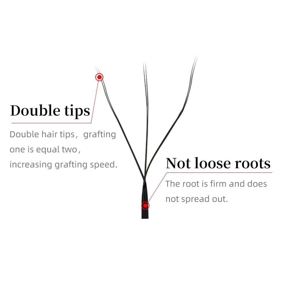 ขนตาสำเร็จรูป Double Tip รูปทรง W แบบ 3D บานดอกไม้อัตโนมัติ