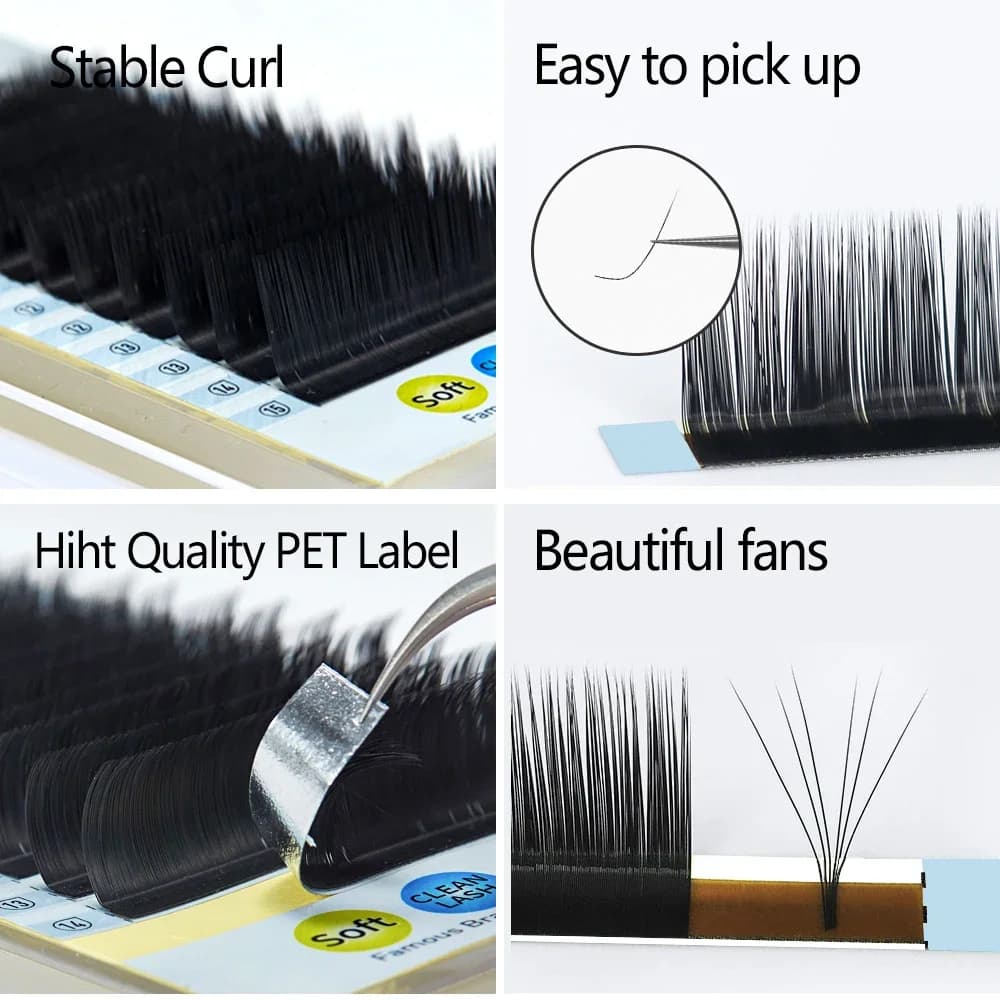 ขนตาต่อรายเส้น L Curl Matte Mink ขนาด 8-15mm