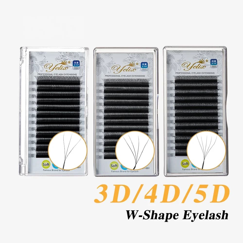 ขนตา Volume สำเร็จรูป YY และ W Shape 3D/4D/5D