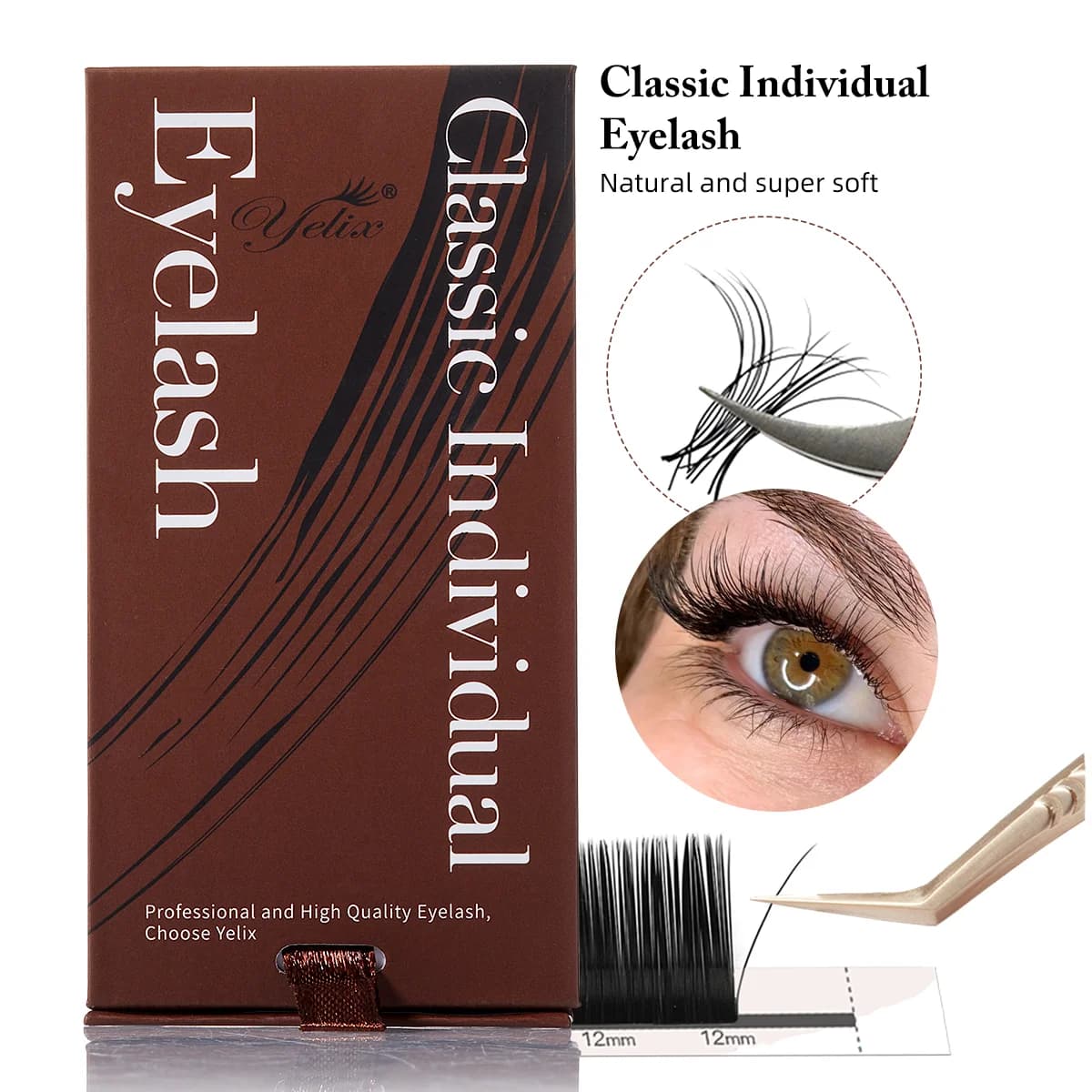 ขนตาต่อ Classic และ Volume สีดำด้านพิเศษ ม้วน C/D