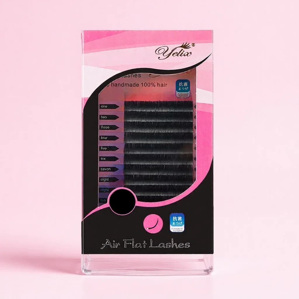 ขนตาต่อสายเดี่ยวปลายแบนรูปวงรี Ultra-Soft Air